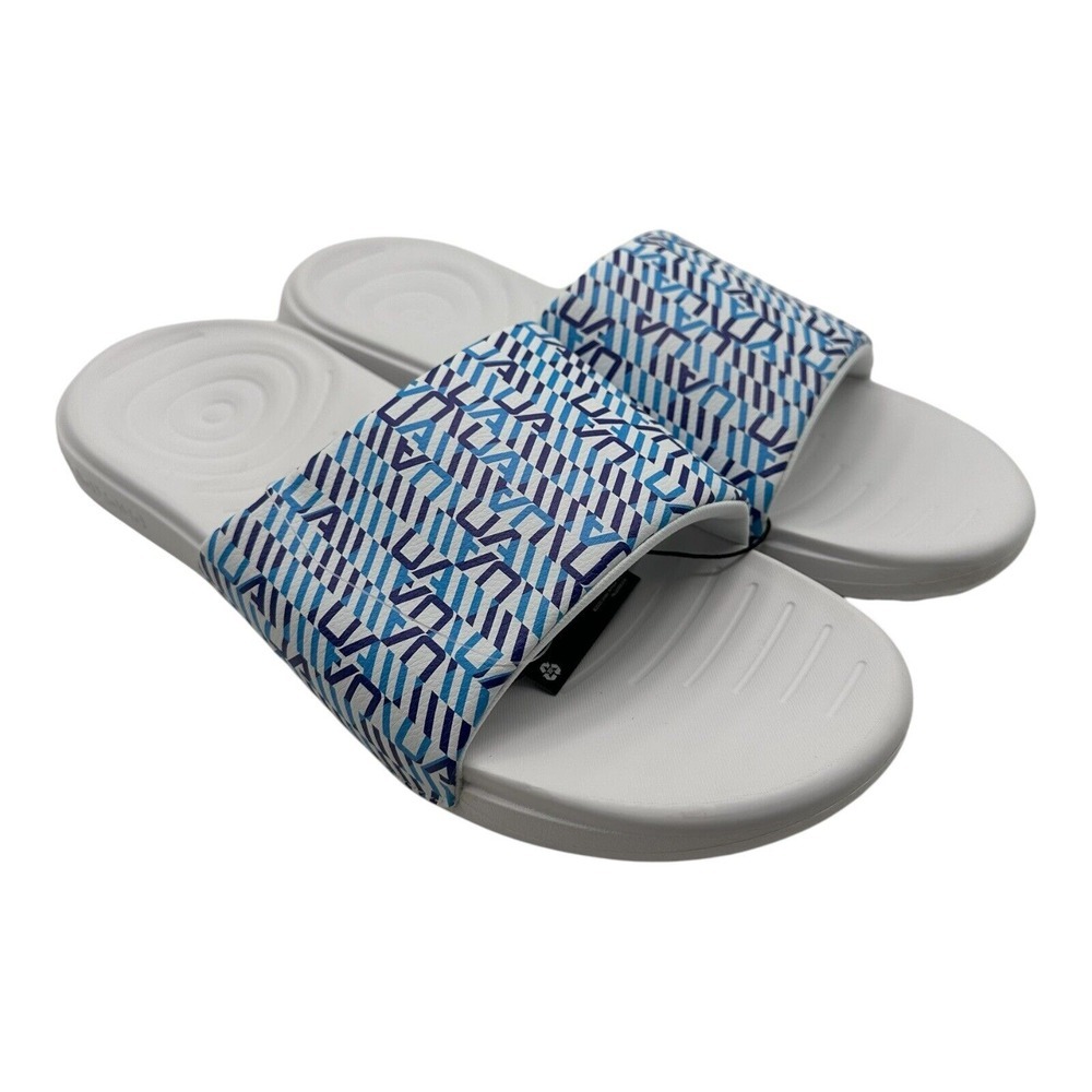 NWT Under Armour 3024434-114 Ansa Men's Slides Sandals Blue White Graphic‎ Sz 13